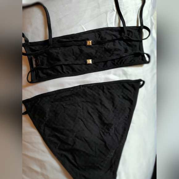 LOUIS VUITTON Vintage Y2K Black Bikini Sz Small - Picture 6 of 11